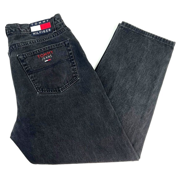 Vintage Tommy Hilfiger Freedom Jeans Mens 38x31 Flag Logo Relaxed Straight Y2K - Picture 1 of 10